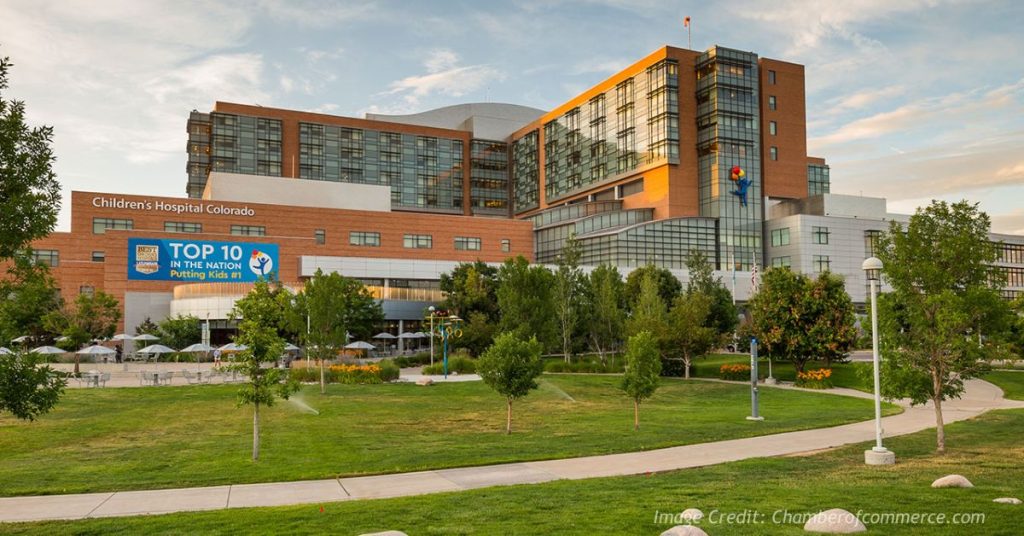 Exterior of Children's Hospital Colorado in Aurora, where a court dispute over gender-affirming care is unfolding.