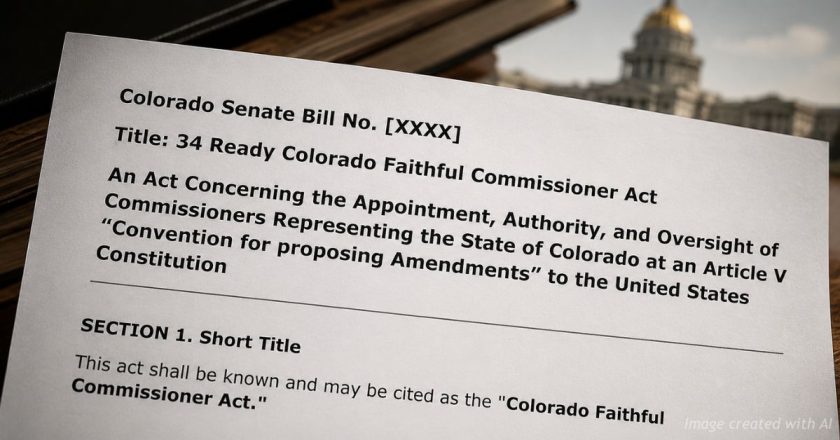 Convention of States has a Colorado bill ready for 2027. It still has no sponsor.