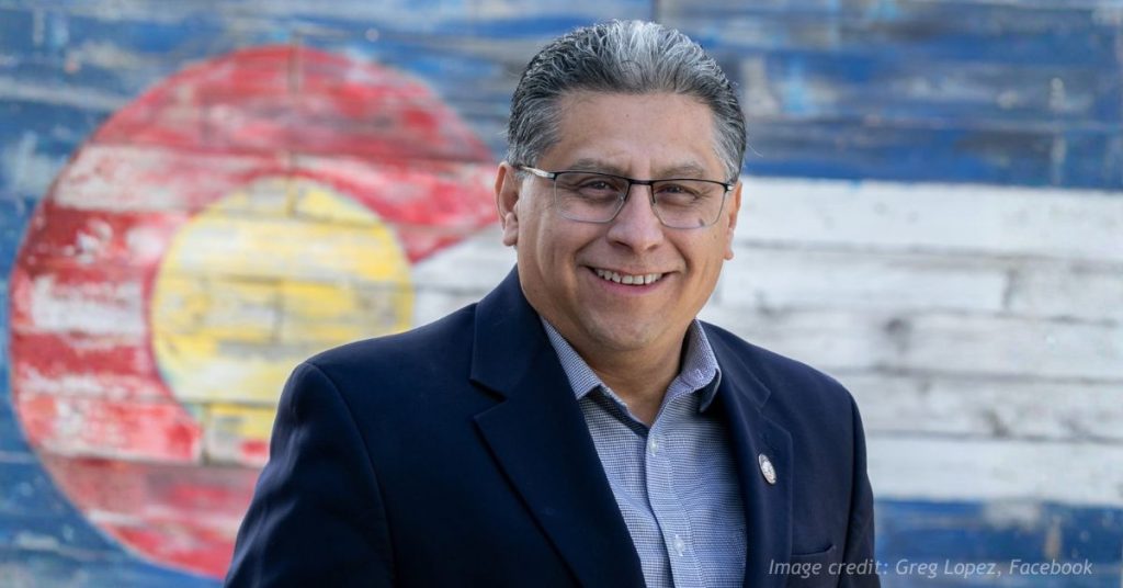Greg Lopez, independent candidate for Colorado governor, poses for a campaign portrait before the 2026 election.