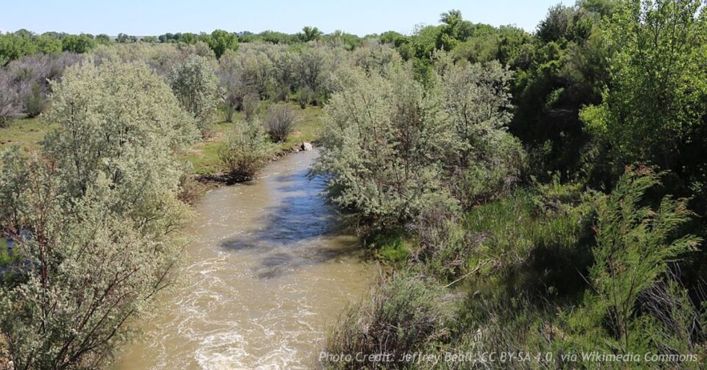 Purgatoire River flowing through southeastern Colorado near Hoehne, the area discussed in a proposed Wild & Scenic River designation.