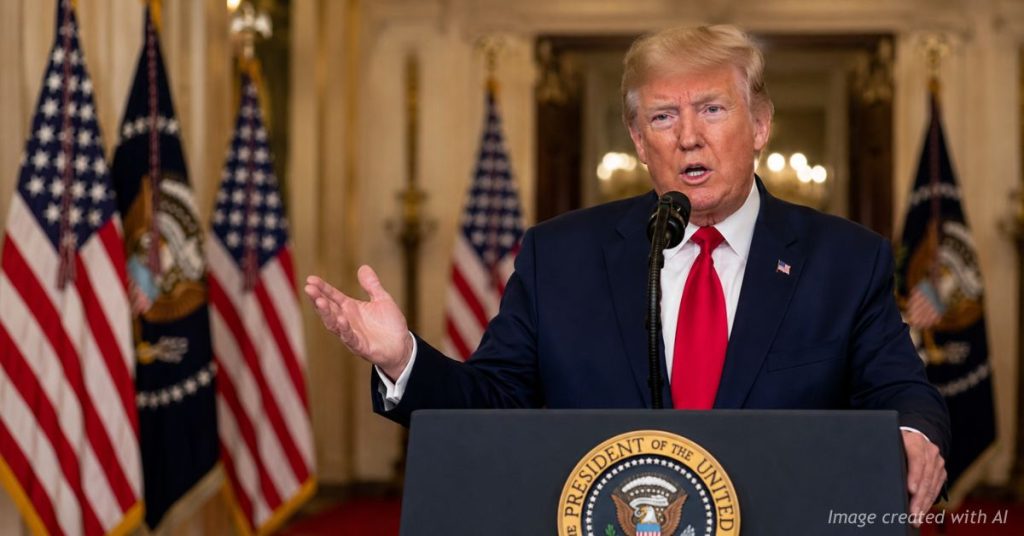 President Trump delivers a White House address discussing declassified election intelligence and the SAVE America Act.