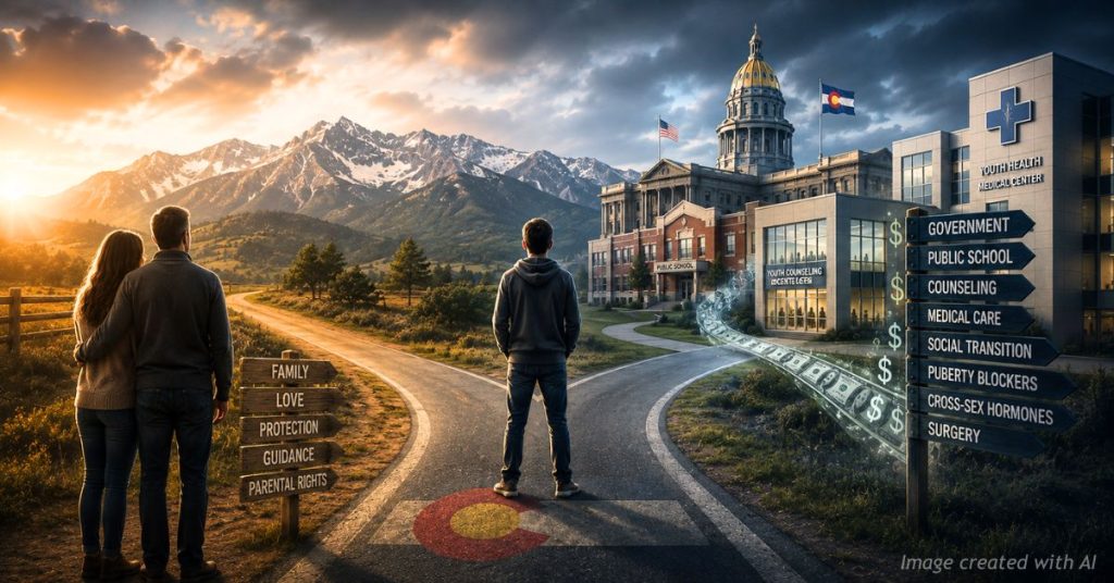 A Colorado teenager stands at a crossroads between parents and government supported institutions.