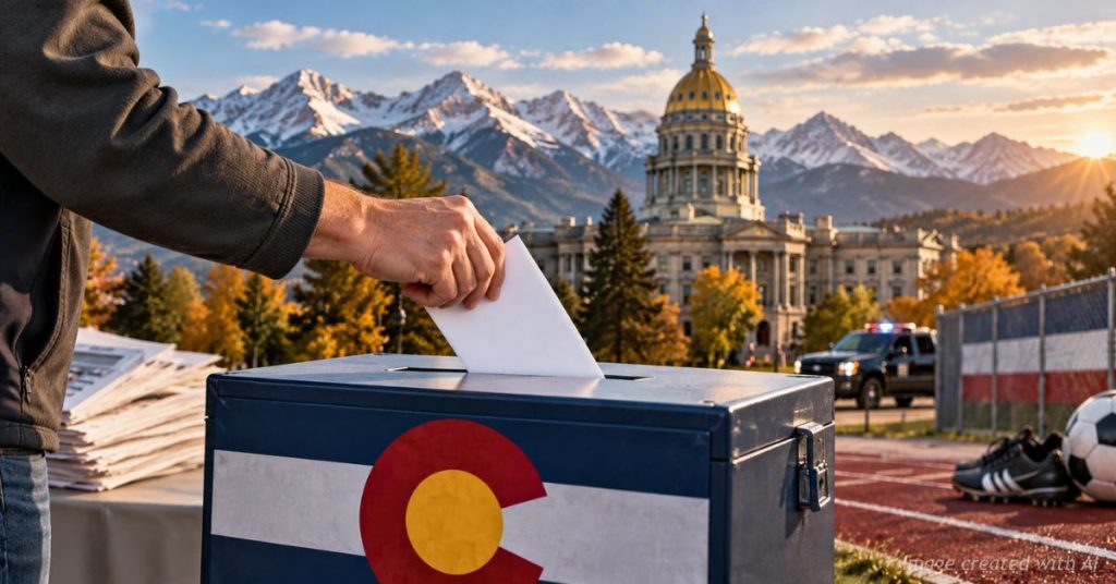 Colorado voter prepares to cast a ballot as major statewide policy questions go before voters.