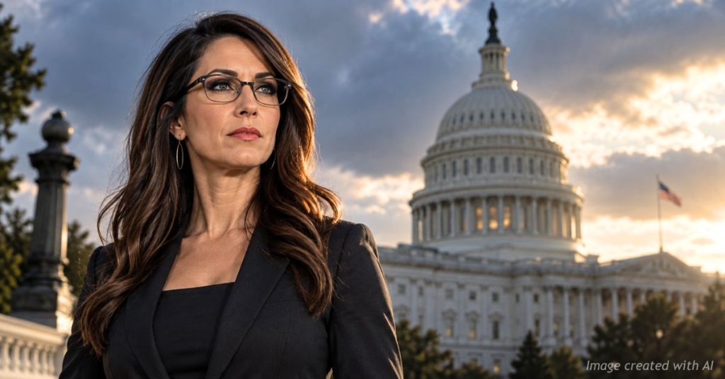 Lauren Boebert pictured in front of the U.S. Capitol amid disputed allegations involving congressional staff.