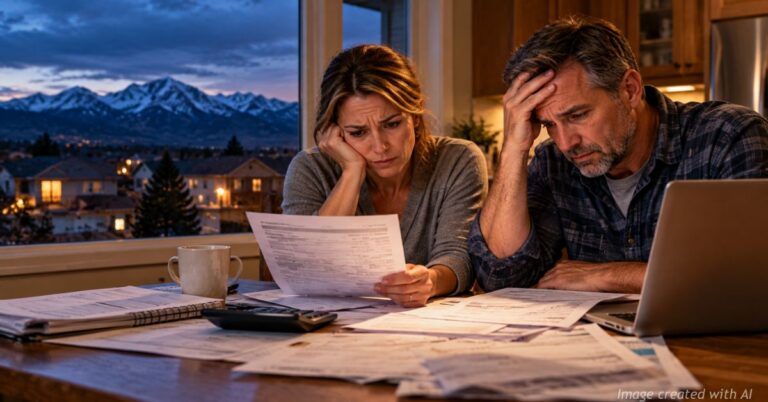 Colorado couple reviews household bills as Amendment 87 raises questions about future income taxes.